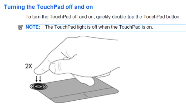 touchpad-on off